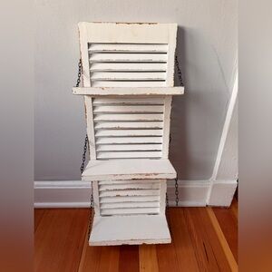 Window Shutter Wooden Wall Shelf